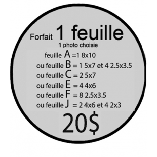 Forfait 1 feuille finissant 