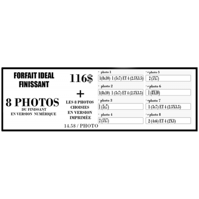 Forfait ideal finissant 116$