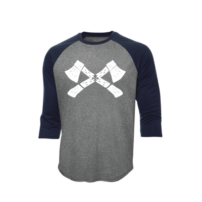 Chandail Baseball Haches/Hommes-des-Bois (Gris/noir)