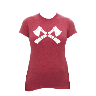 T-shirt Haches/Femmes-des-Bois (rouge)