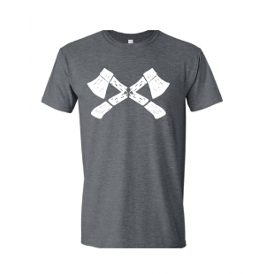 T-shirt Haches/Hommes-des-Bois (Gris)
