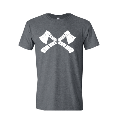T-shirt Haches/Hommes-des-Bois (Gris)