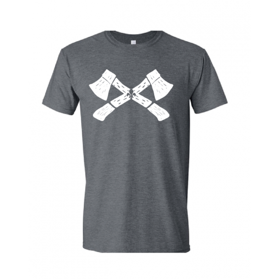 T-shirt Haches/Hommes-des-Bois (Gris)