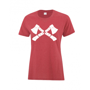 T-shirt Haches/Hommes-des-Bois (rouge)