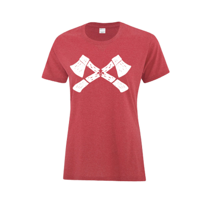 T-shirt Haches/Hommes-des-Bois (rouge)