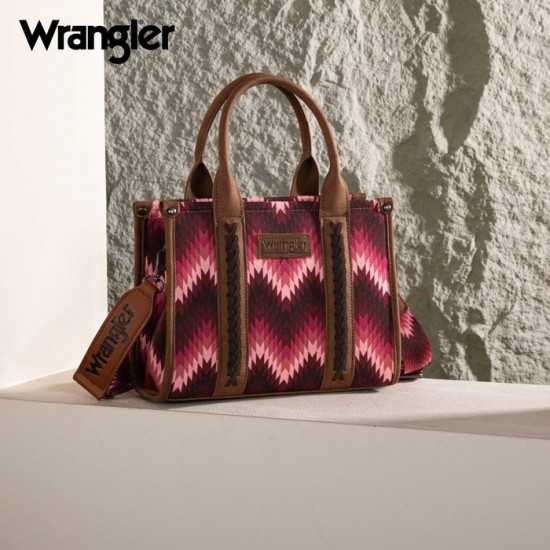 Sac à main Wrangler aztèque zig zag rose