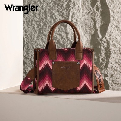 Sac à main Wrangler aztèque zig zag rose