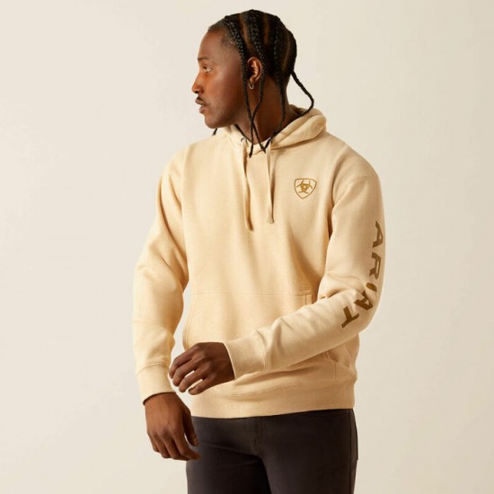 Hoodie Ariat Logo beige homme 