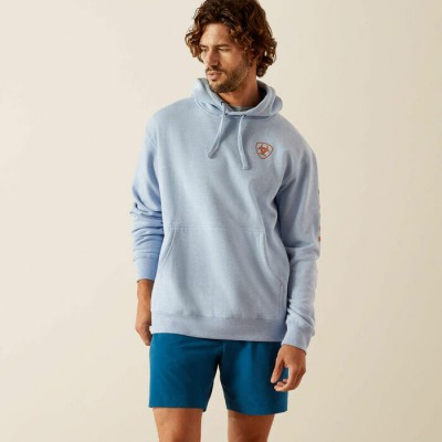 Hoodie Ariat Logo bleu homme 