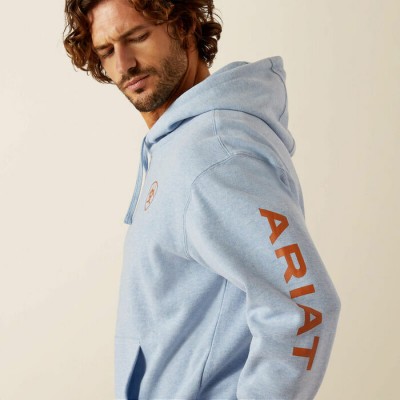 Hoodie Ariat Logo bleu homme 
