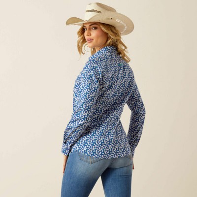 Blouse Ariat Kirby Stretch bleu floral femme 