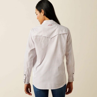 Blouse Ariat western VentTEK blanche femme 