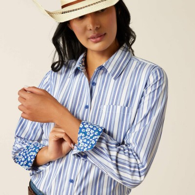 Blouse Ariat Kirby Stretch cobalt femme 