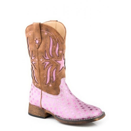 Botte Roper Starlet tan et rose enfant 