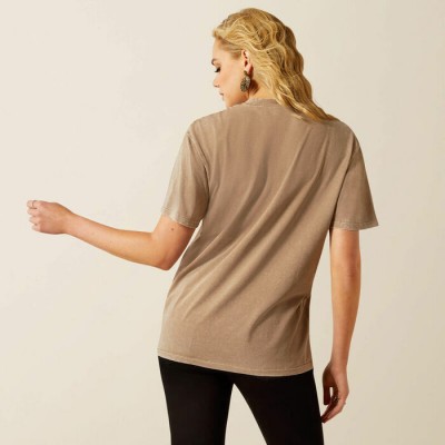 T-shirt Ariat Western Mural beige femme 