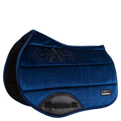 Tapis Anky saut bleu foncé velours 