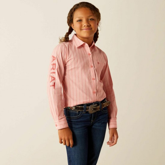 Blouse Ariat Team Kirby rose enfant 