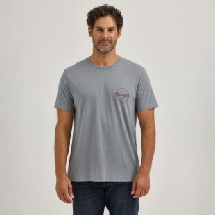 T-shirt Wrangler gris cowboy homme 