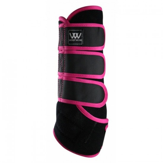 Guêtre de dressage noir et rose Woof Wear 