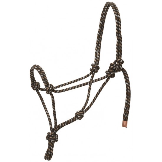Licou de corde Weaver noir et tan Full
