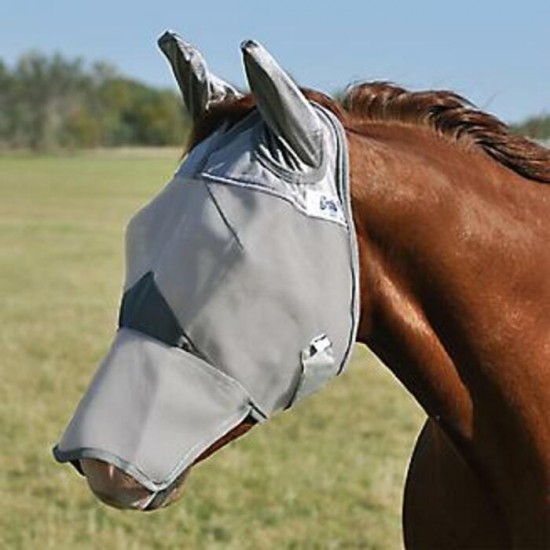 Masque à mouche Cashel gris nez long Weanling/Small poney