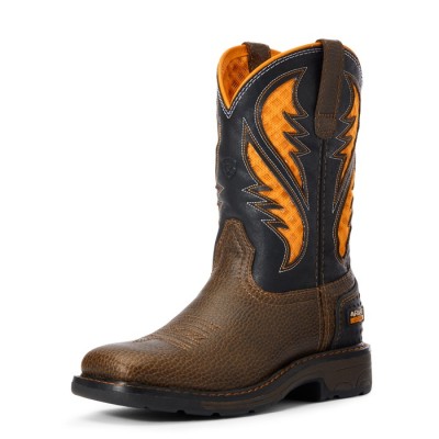 Botte Ariat Work orange enfant