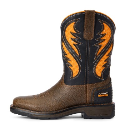 Botte Ariat Work orange enfant