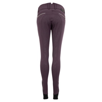 Pantalon d'équitation BR prune full seat silicone femme