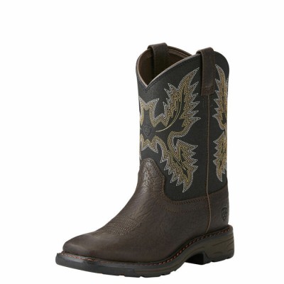 Botte Ariat WorkHog brun et noir enfant 