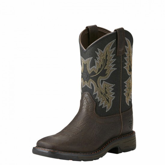 Botte Ariat WorkHog brun et noir enfant 