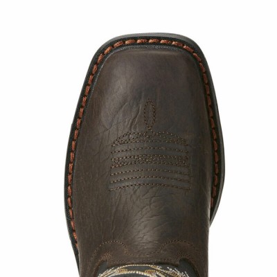 Botte Ariat WorkHog brun et noir enfant 