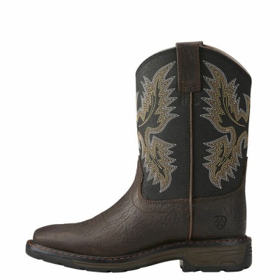 Botte Ariat WorkHog brun et noir enfant 