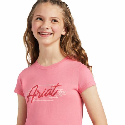 T-shirt Ariat rose logo enfant 