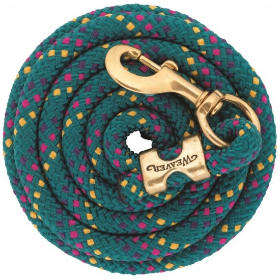 Laisse Weaver 10' teal moutarde framboise et mauve