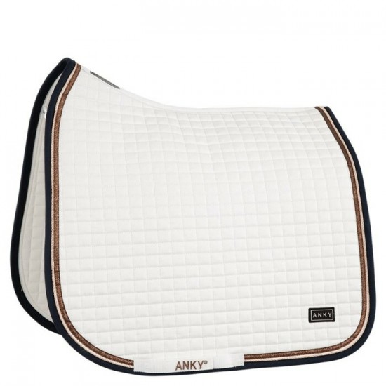 Tapis Anky dressage blanc, navy et copper full