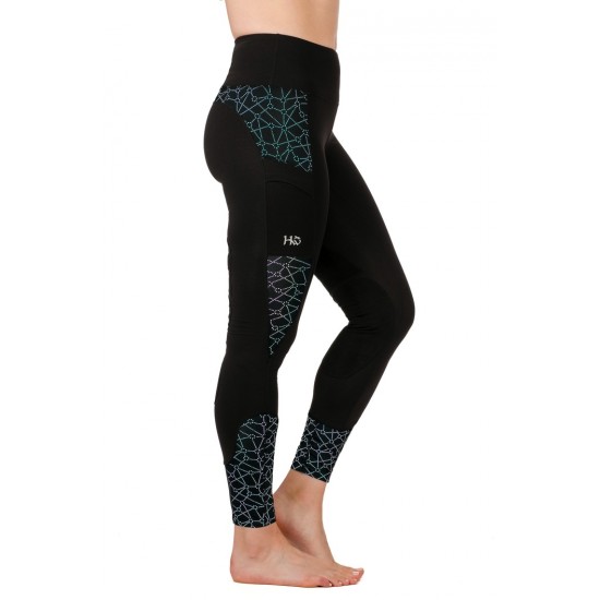 Pantalon d'équitation Horseware noir réflectif femme 