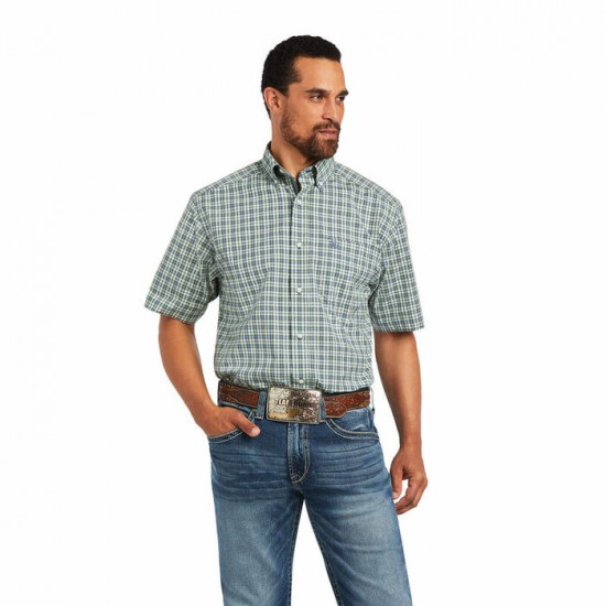 Chemise Ariat Barrett verte homme 
