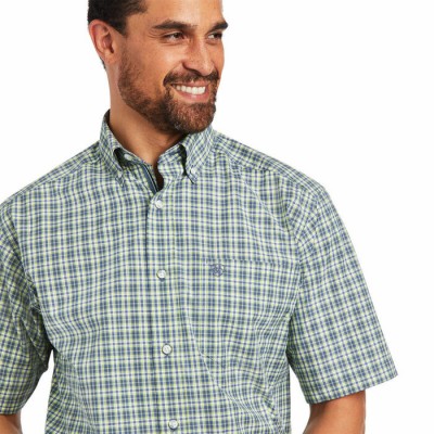 Chemise Ariat Barrett verte homme 