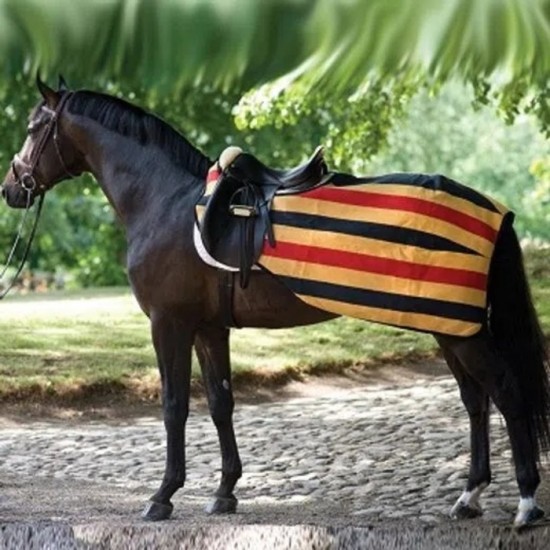 Couvre reins Rambo fleece jaune rouge et noir 