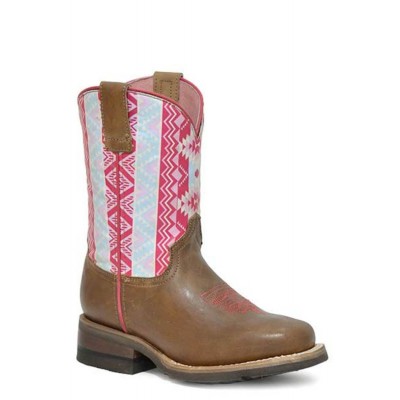 Botte Roper Aztek rose et turquoise enfant 