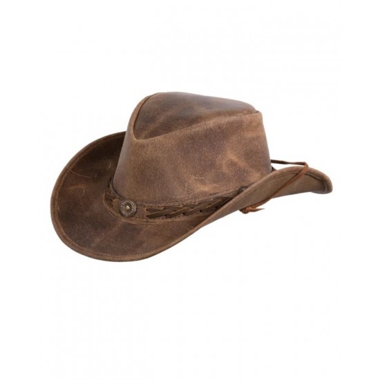 Chapeau Outback Ridge brun cuir