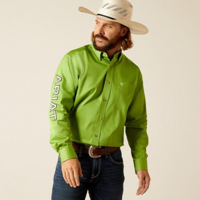 Chemise Ariat Team Logo Twill verte homme 