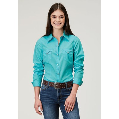 Blouse Roper turquoise femme 