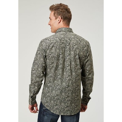 Chemise Roper paisley vert homme 