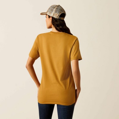 Chandail Ariat Longhorn jaune femme 