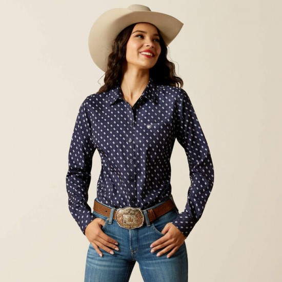 Blouse Ariat Kirby Pro navy femme 