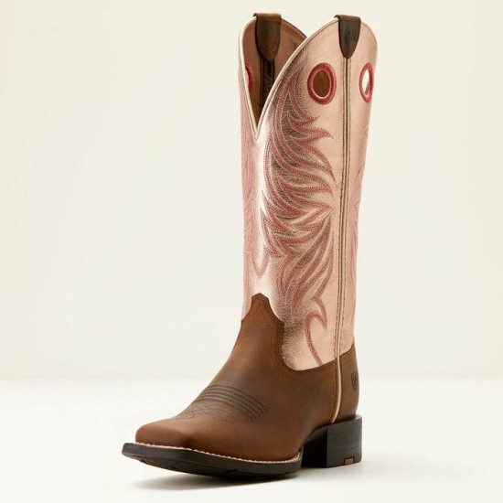 Botte Ariat Round Up Ryder rose femme 