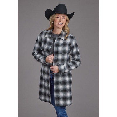 Jacket Stetson carreaux gris femme 