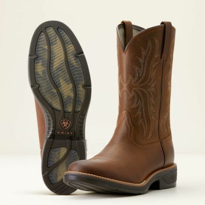 Botte Ariat Ridgeback bout rond brune homme 
