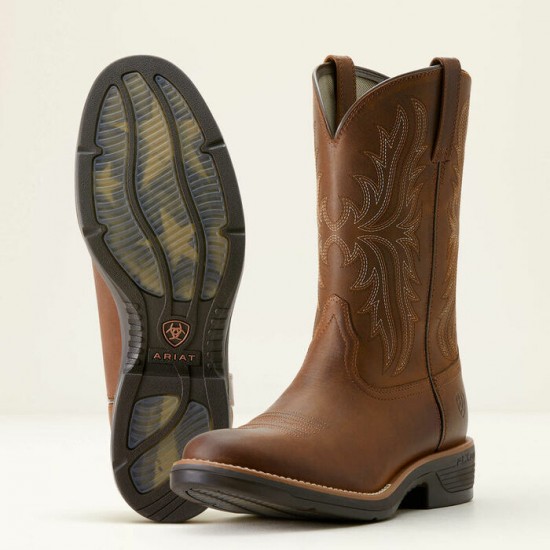 Botte Ariat Ridgeback bout rond brune homme 